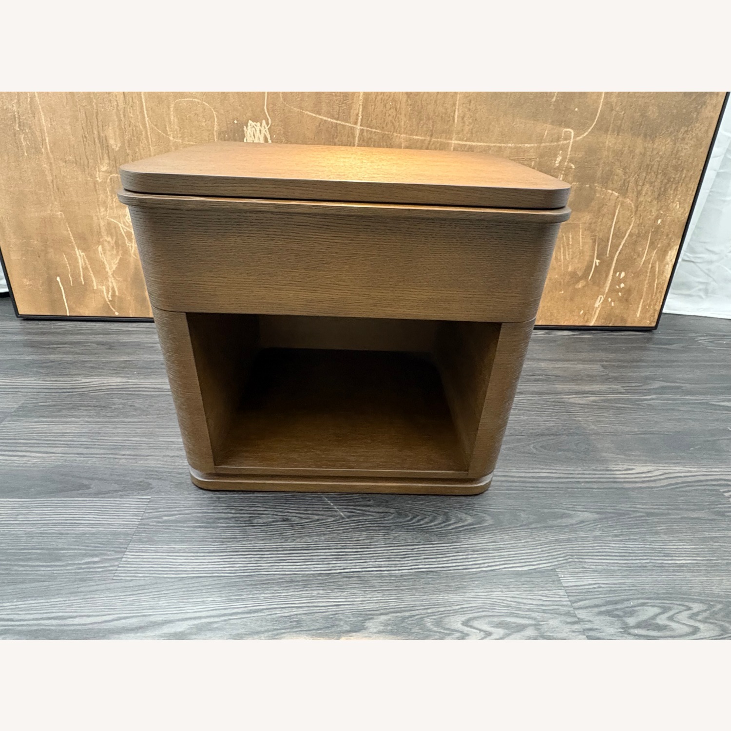 Restoration Hardware Ligné Open Nightstand Brown Brushed Oak - image-19