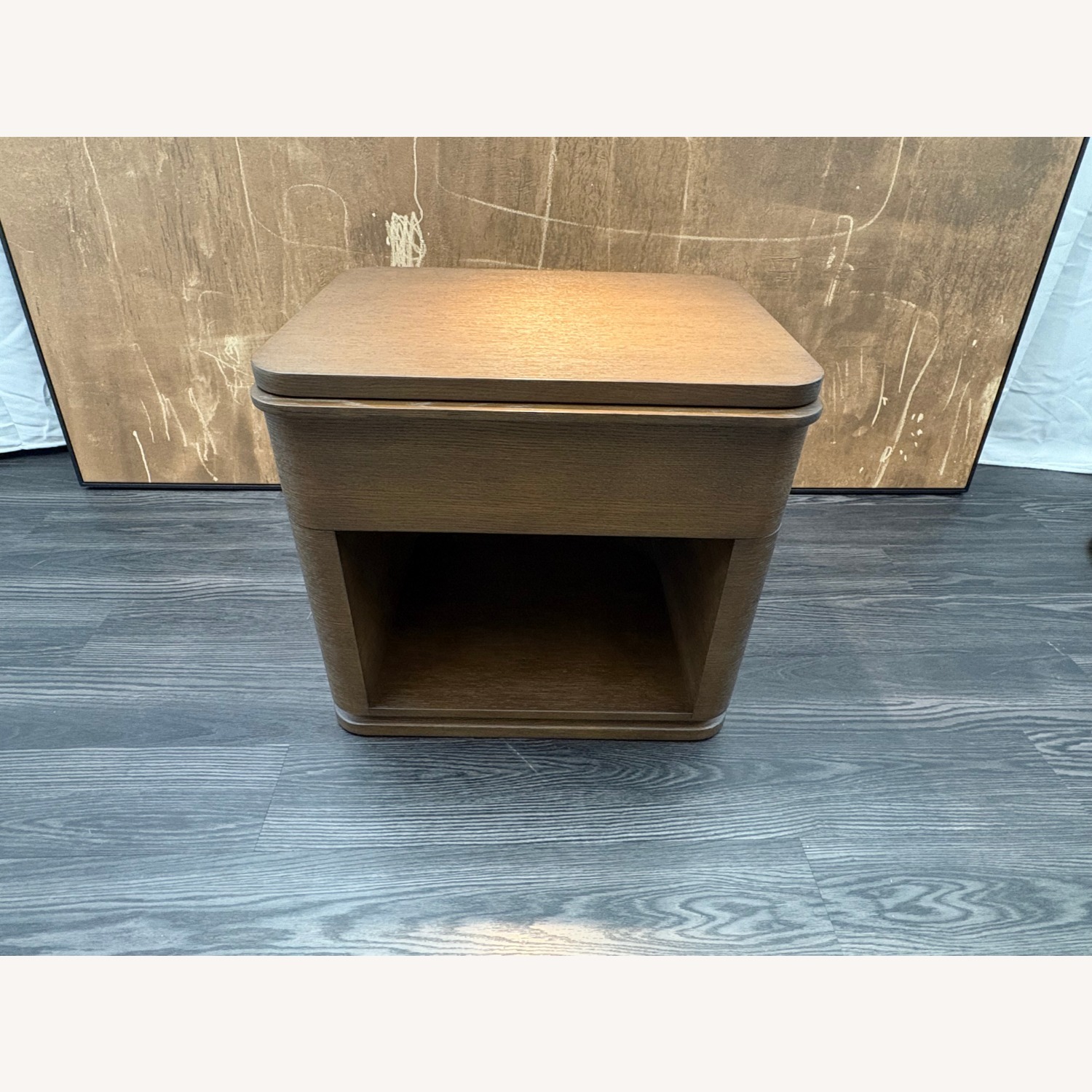 Restoration Hardware Ligné Open Nightstand Brown Brushed Oak - image-23