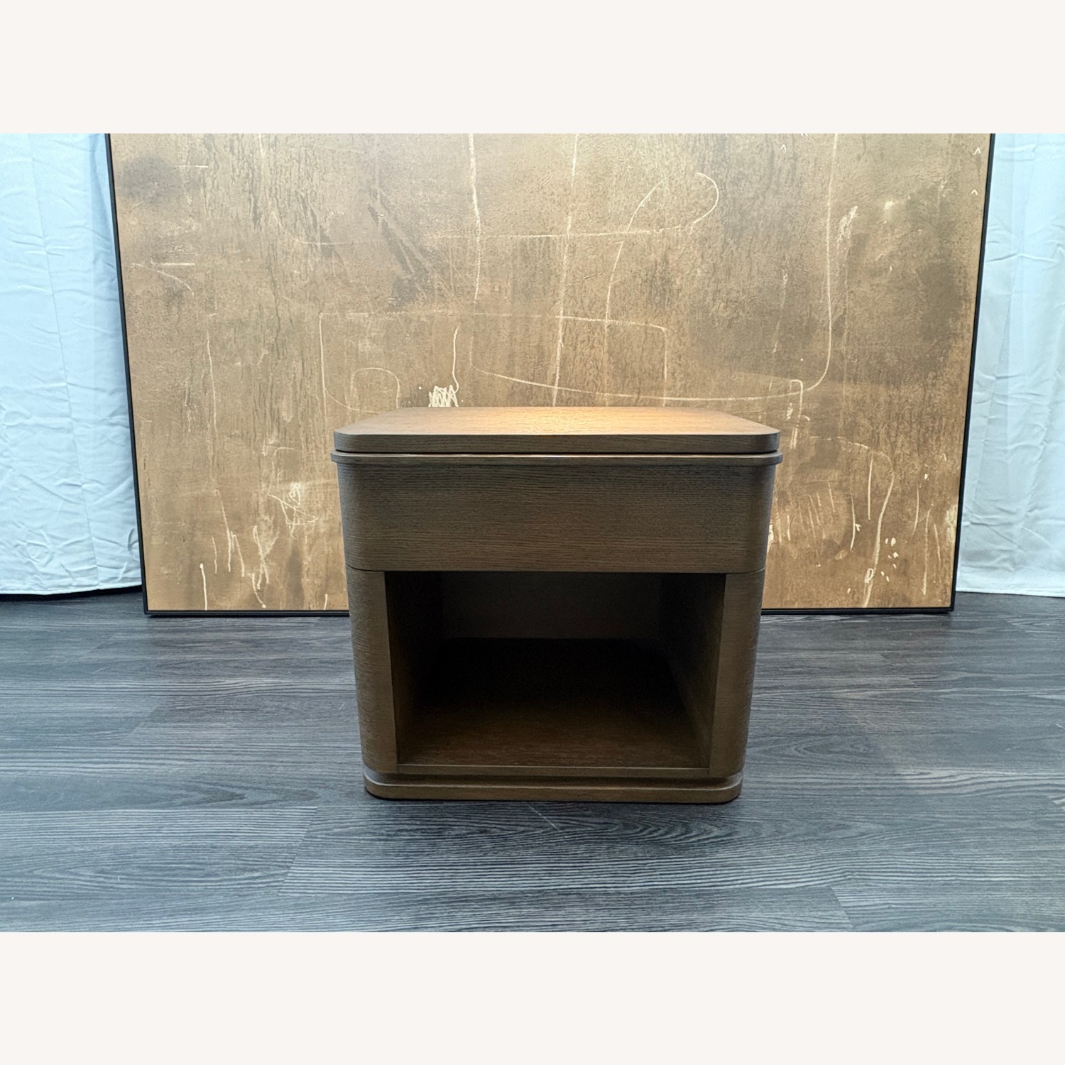 Restoration Hardware Ligné Open Nightstand Brown Brushed Oak - image-16