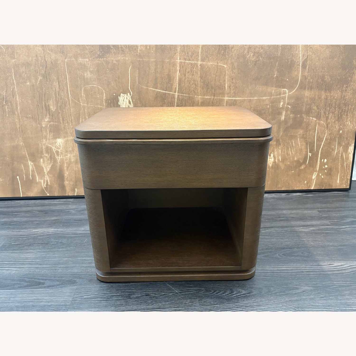 Restoration Hardware Ligné Open Nightstand Brown Brushed Oak - image-18
