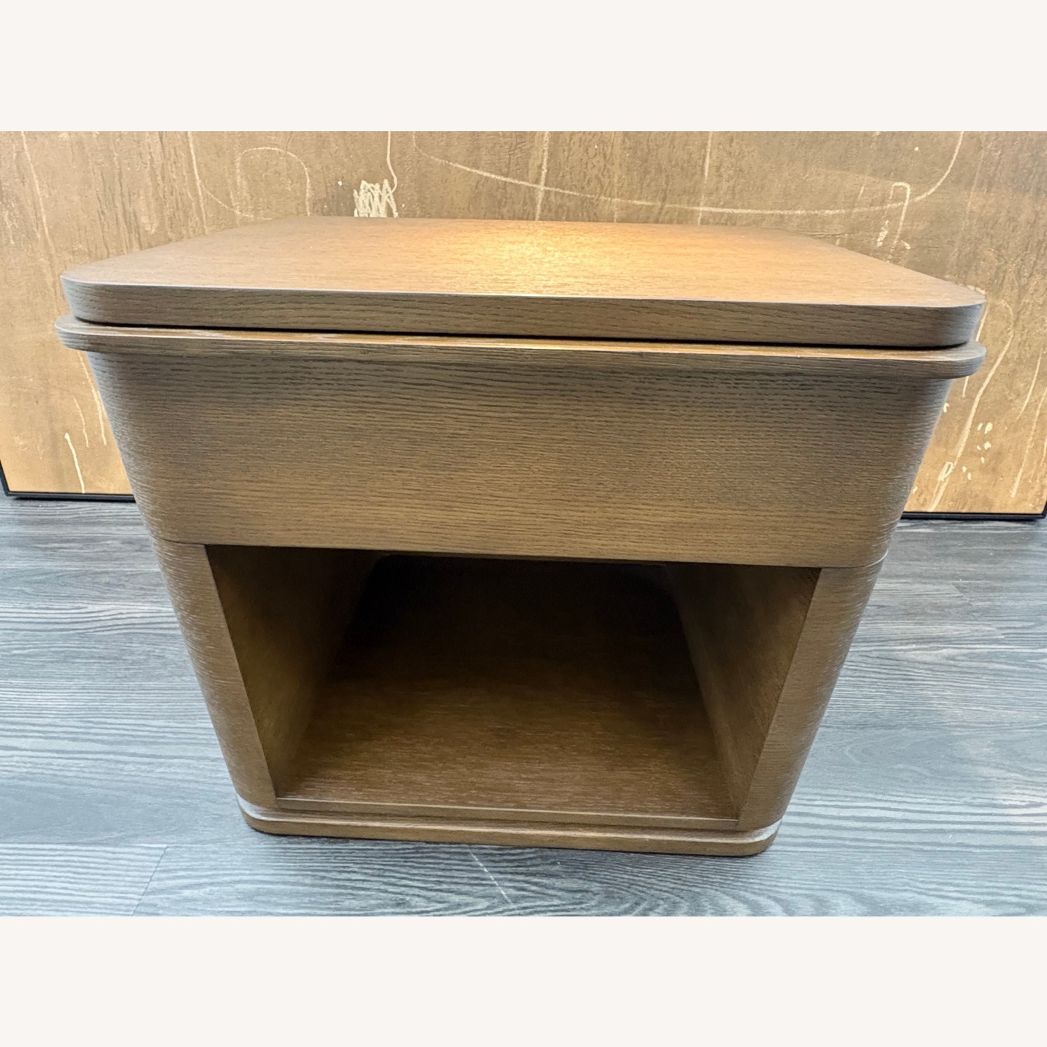 Restoration Hardware Ligné Open Nightstand Brown Brushed Oak - image-24