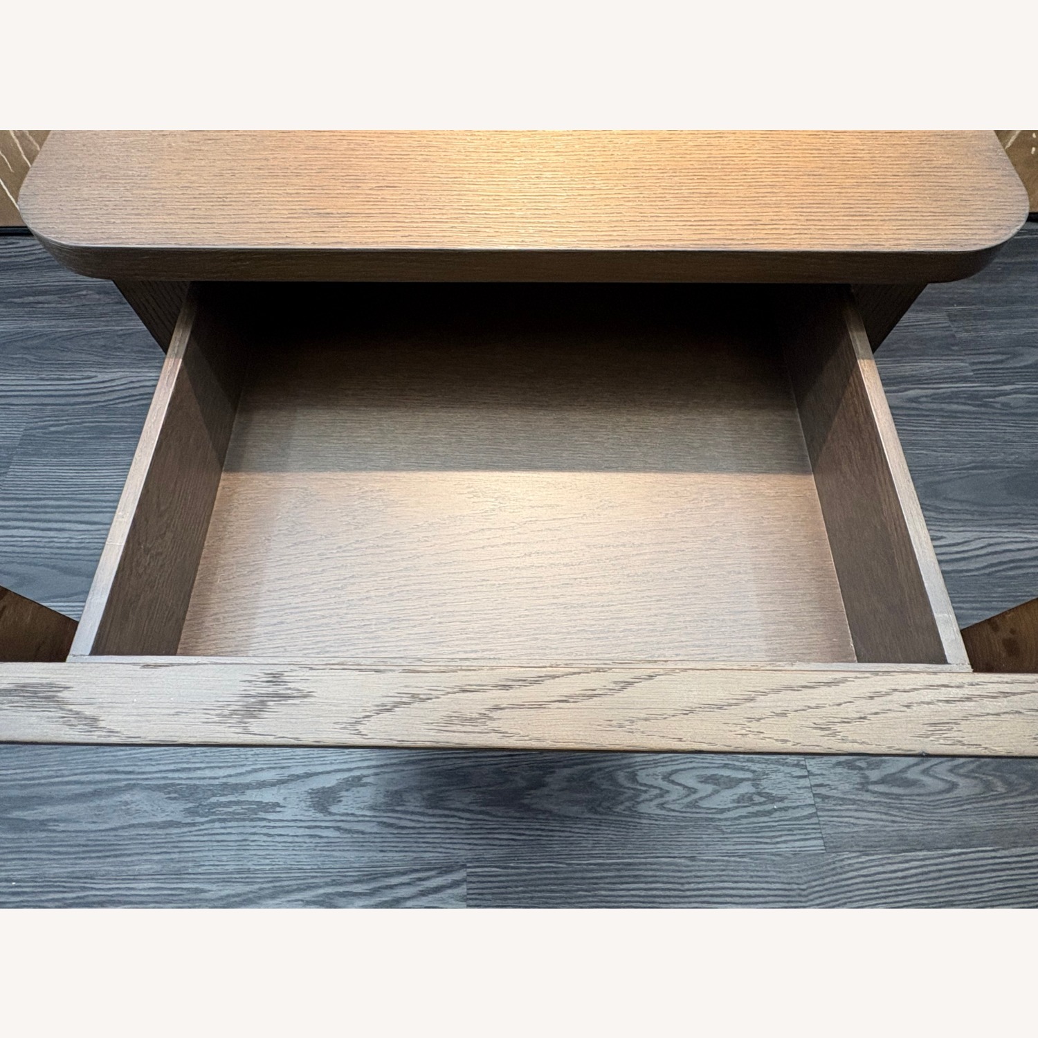 Restoration Hardware Ligné Open Nightstand Brown Brushed Oak - image-10