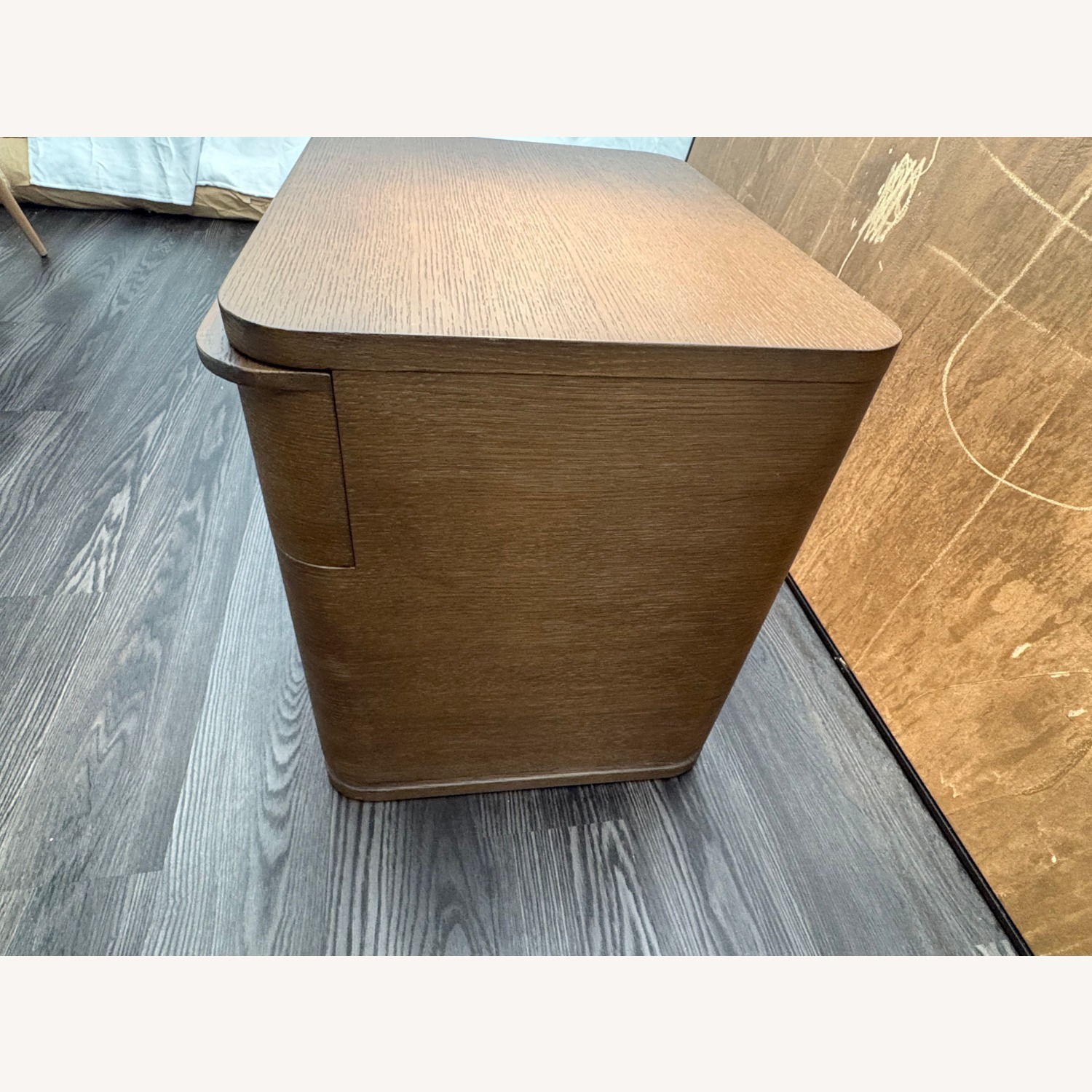 Restoration Hardware Ligné Open Nightstand Brown Brushed Oak - image-9