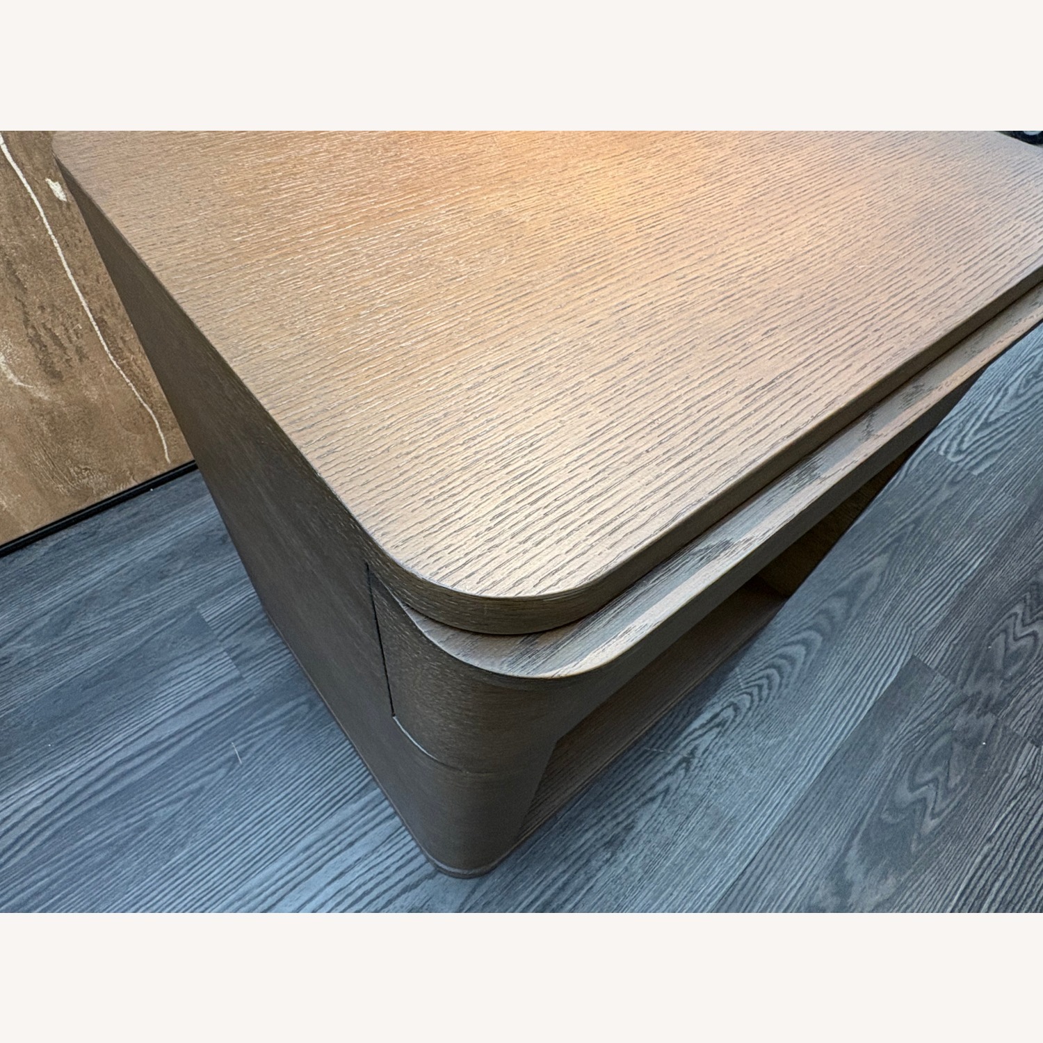 Restoration Hardware Ligné Open Nightstand Brown Brushed Oak - image-14
