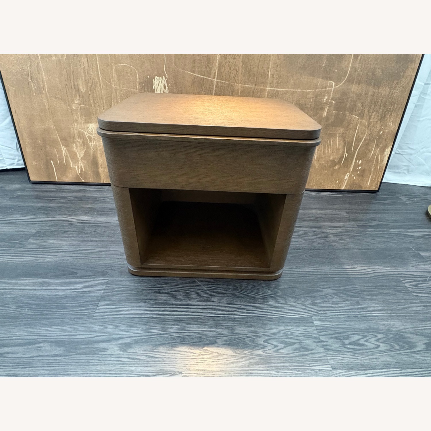 Restoration Hardware Ligné Open Nightstand Brown Brushed Oak - image-22