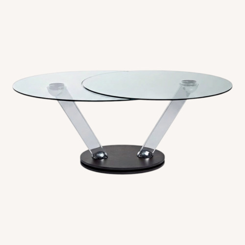 Used Roche Bobois Expandable Glass Dining Table for sale on AptDeco