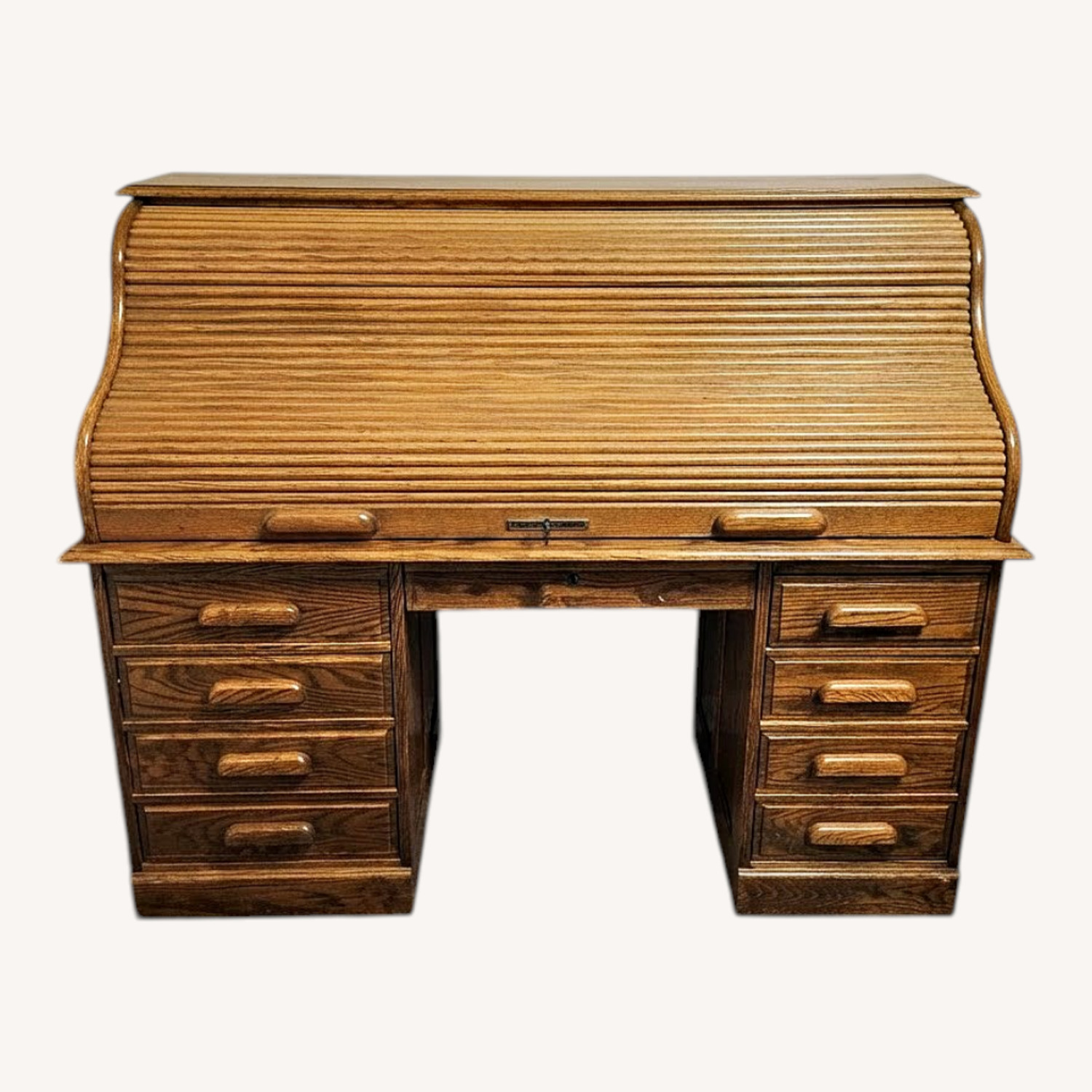 Vintage/Antique Light Brown Wood Desk - image-0