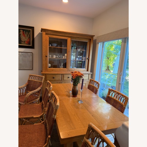 Used Grange Natural Wood Dining Set for sale on AptDeco