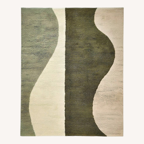 Used West Elm Modern Wave Shag Wool Rug 8' x 10' for sale on AptDeco