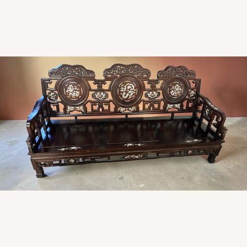 Used Vintage/Antique Dark Brown 3+ Seater Sofa for sale on AptDeco
