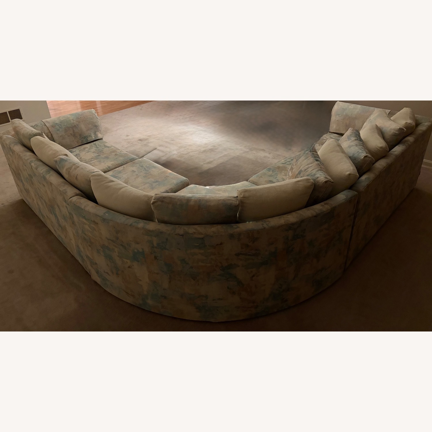 Vintage Pastel Multi-Piece Curved Sectional Sofa - image-1