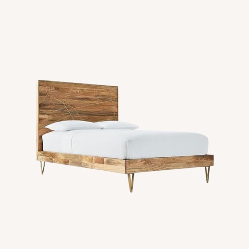Used West Elm Roar & Rabbit Brass Geo Inlay Bed  for sale on AptDeco