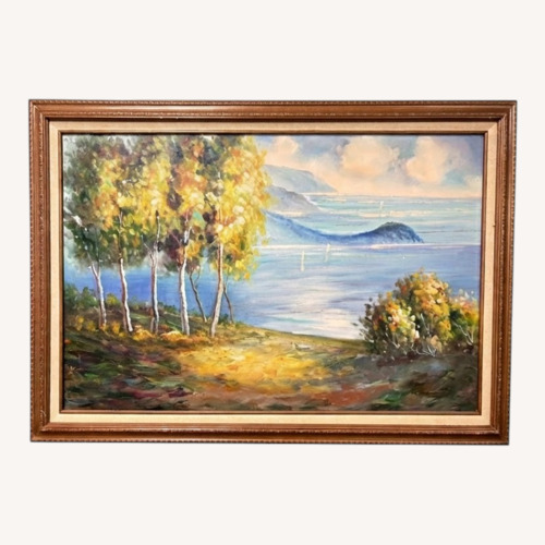 Used Oil On Canvas Framed Landscape Painting for sale on AptDeco
