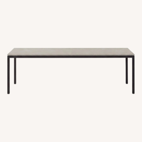 Used Room & Board Light Gray Metal Dining Table for sale on AptDeco