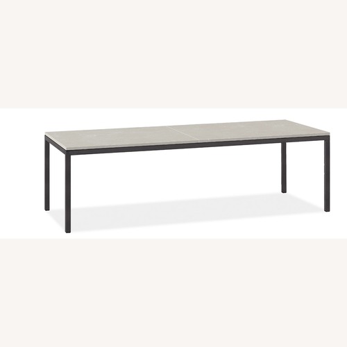 Used Room & Board Light Gray Metal Dining Table for sale on AptDeco