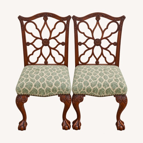 Used Vintage Pair of Wood Dining Chairs for sale on AptDeco