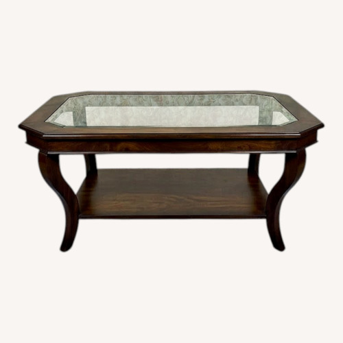 Used Traditional Wood/Glass Coffee Table for sale on AptDeco