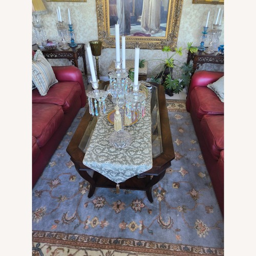 Used Traditional Wood/Glass Coffee Table for sale on AptDeco