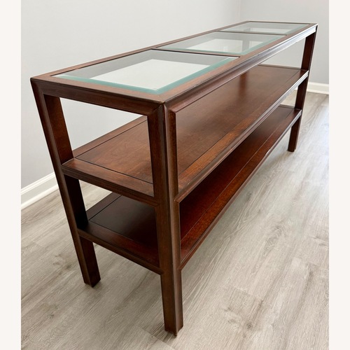 Used Dark Brown Wood Side Table for sale on AptDeco