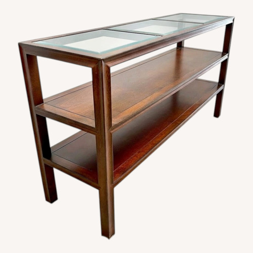 Used Dark Brown Wood Side Table for sale on AptDeco