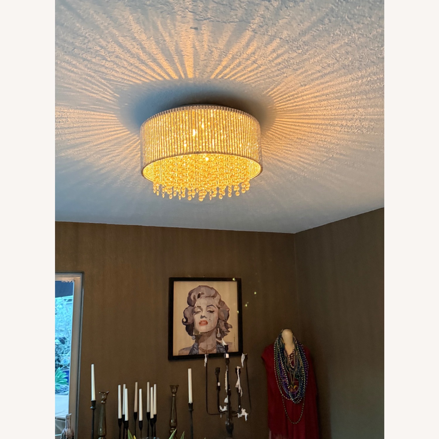  Modern Drum Crystal Chandeliers - image-1