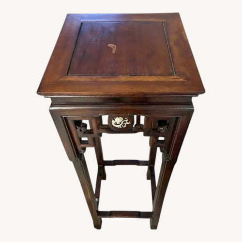 Used A Pair of Carved Hardwood Chinese Plant Stands for sale on AptDeco