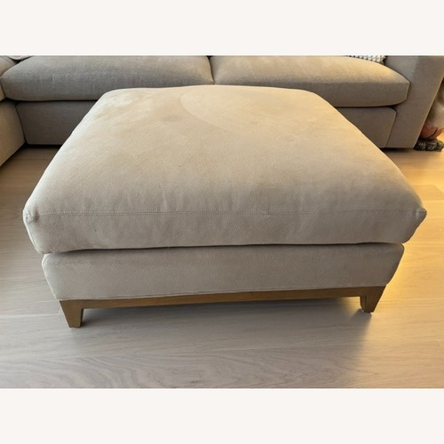 Used Crate & Barrel Light Brown Ottoman for sale on AptDeco
