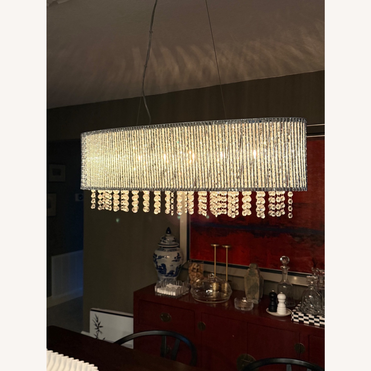  Modern Rectangular Crystal Chandelier - image-2