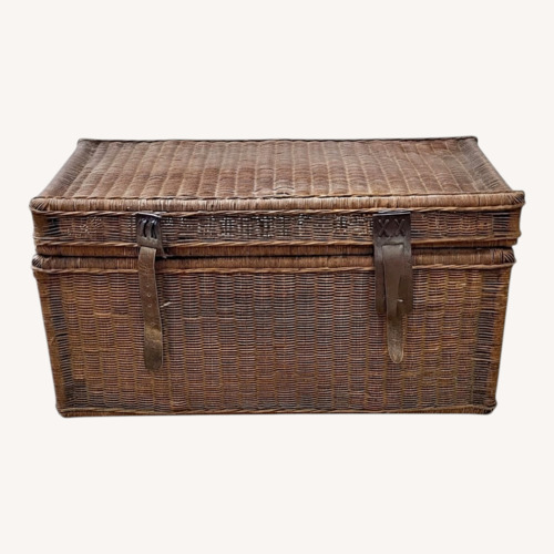 Used Vintage/Antique Natural Wicker Chest for sale on AptDeco