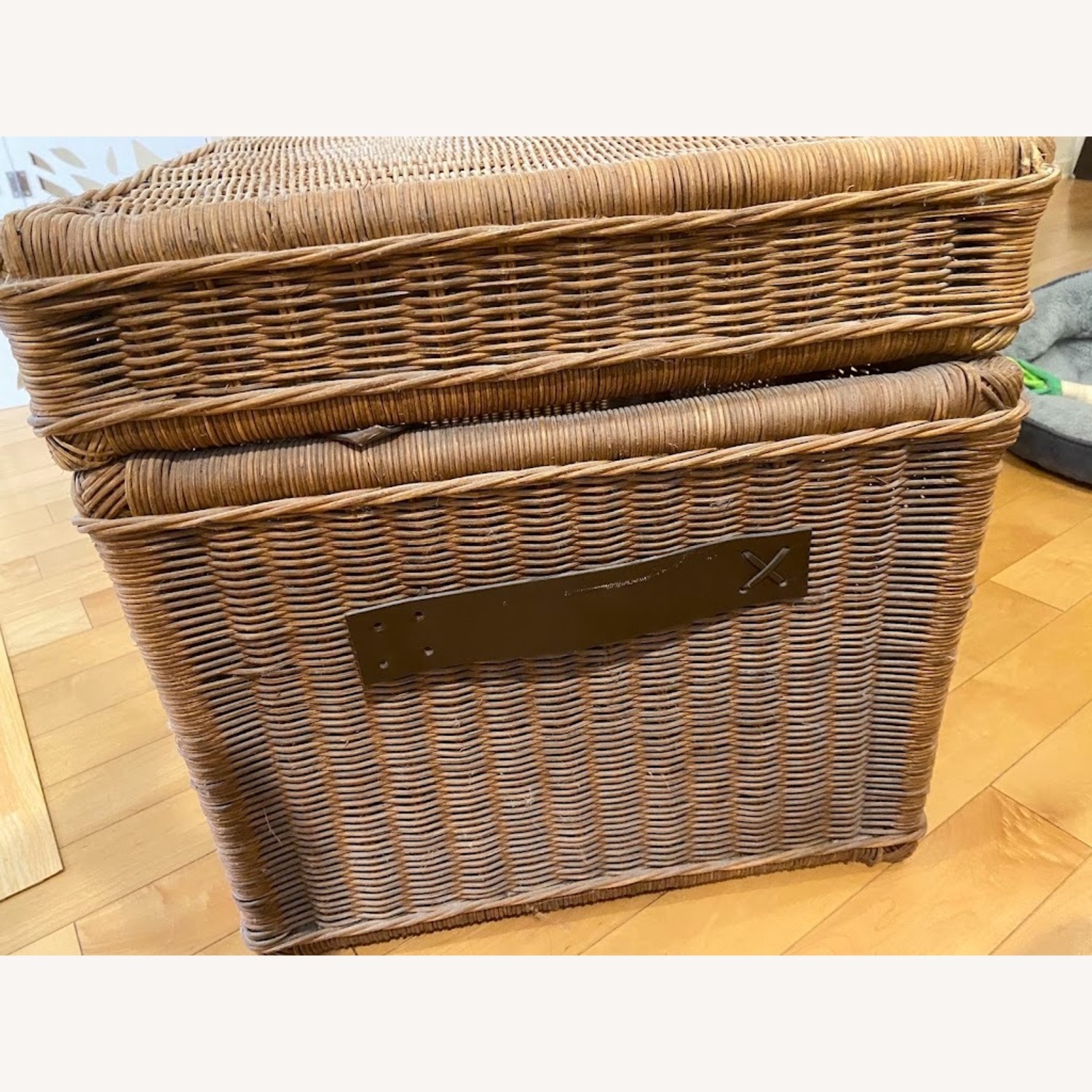 Vintage/Antique Natural Wicker Chest - image-4