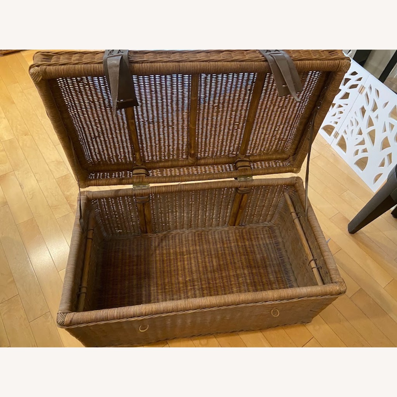 Vintage/Antique Natural Wicker Chest - image-3