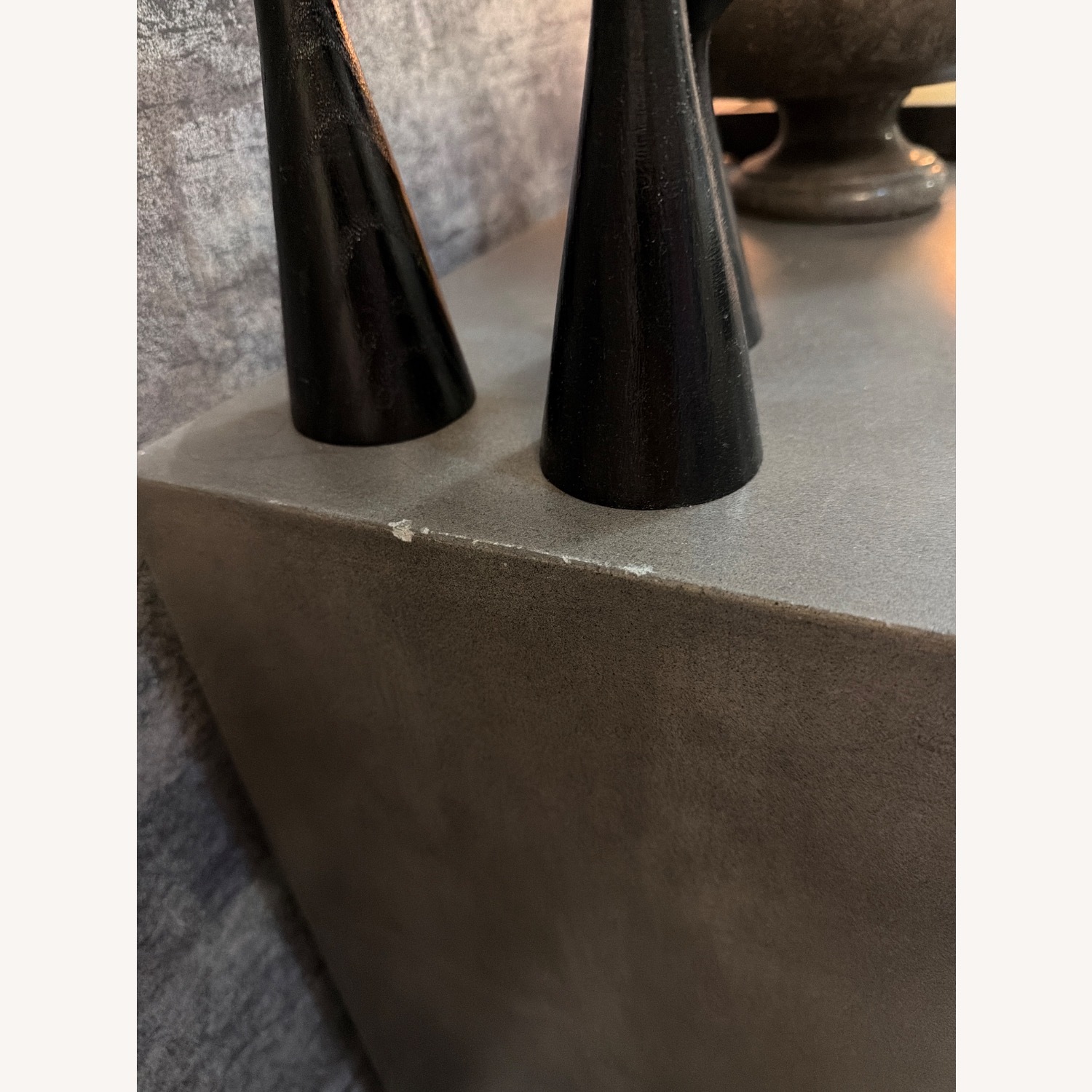 Luxe Home Furniture Dark Gray Concrete Side Table - image-4
