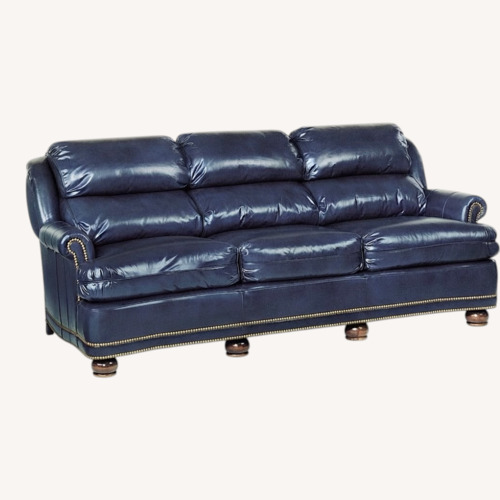 Used Hancock & Moore Blue Leather 3+ Seater Sofa for sale on AptDeco