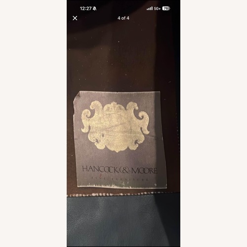 Used Hancock & Moore Blue Leather 3+ Seater Sofa for sale on AptDeco