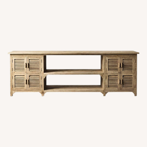 Used Rustic Reclaimed Wood Sideboard Table Cabinet for sale on AptDeco