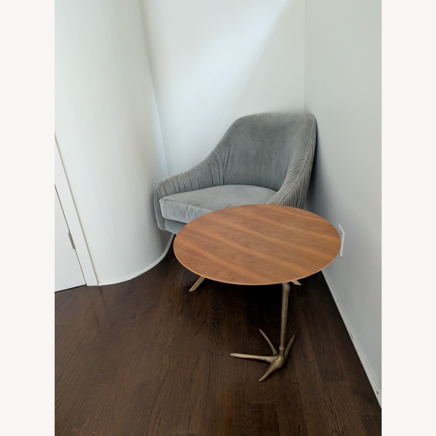 West Elm Light Gray Accent Chair - image-2