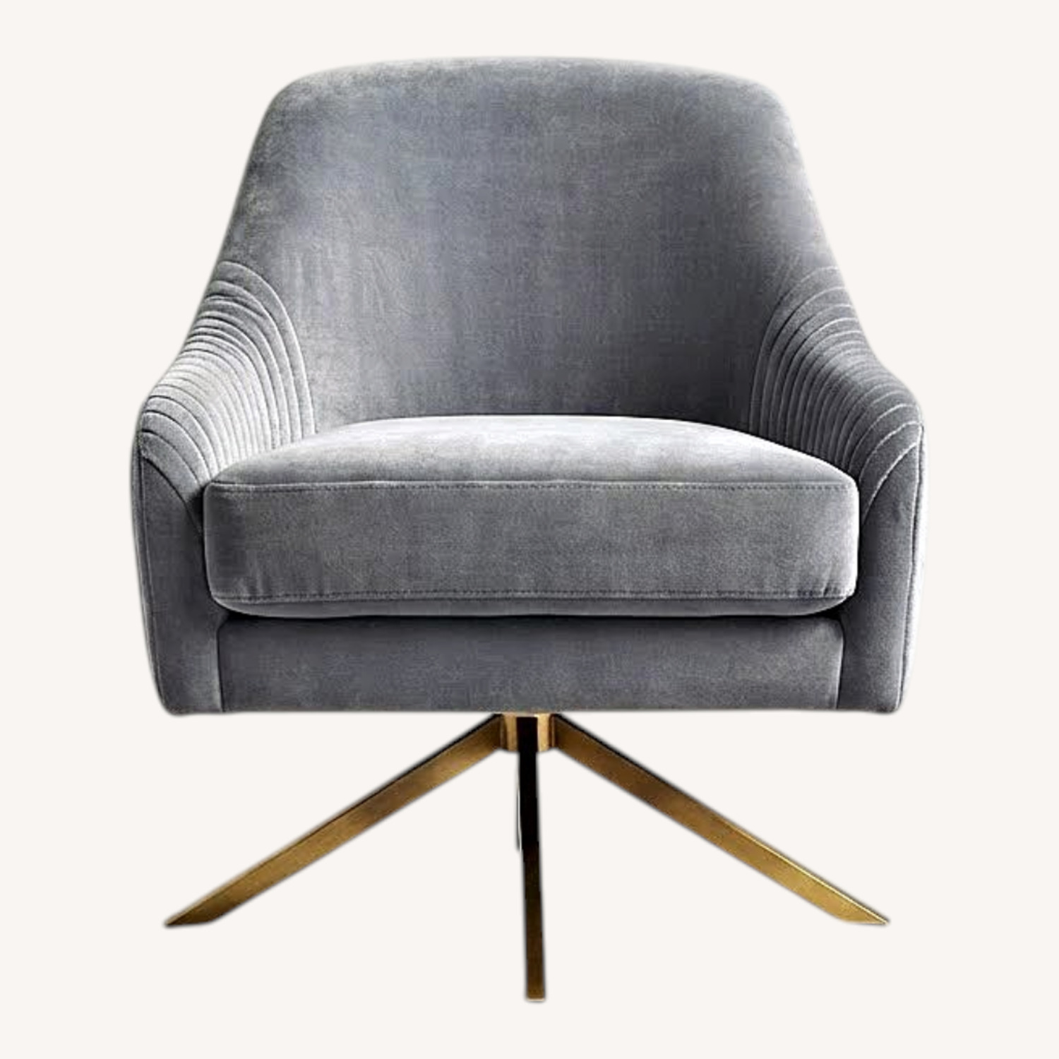 West Elm Light Gray Accent Chair - image-0