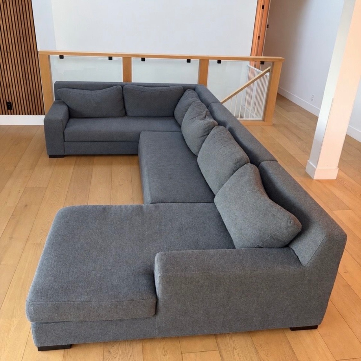 Restoration Hardware Modena Dark Gray 3Pc Sectional - image-3