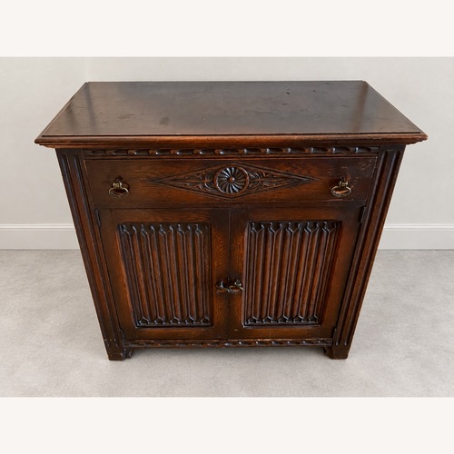 Used Vintage/Antique Finds Dark Brown Wood Sideboard for sale on AptDeco