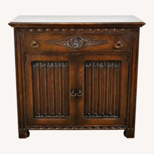 Used Vintage/Antique Finds Dark Brown Wood Sideboard for sale on AptDeco