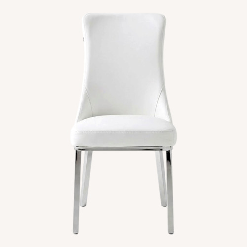 Used Set of 8 Zuri Norma Leather Dining Chairs for sale on AptDeco