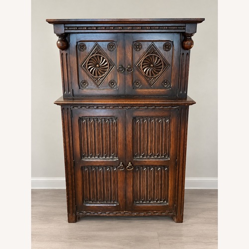 Used Vintage/Antique Dark Brown Wood Sideboard for sale on AptDeco