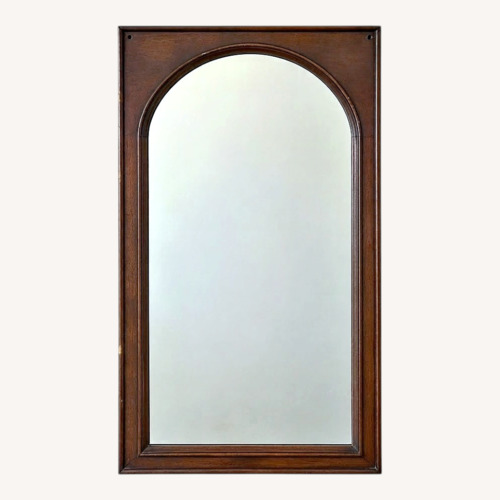 Used Vintage/Antique  Dark Brown Wood Wall Mirror for sale on AptDeco