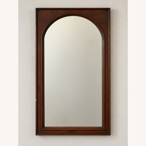 Used Vintage/Antique  Dark Brown Wood Wall Mirror for sale on AptDeco