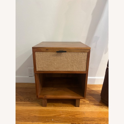 Used Urban Outfitters Light Brown Wood Nightstand for sale on AptDeco