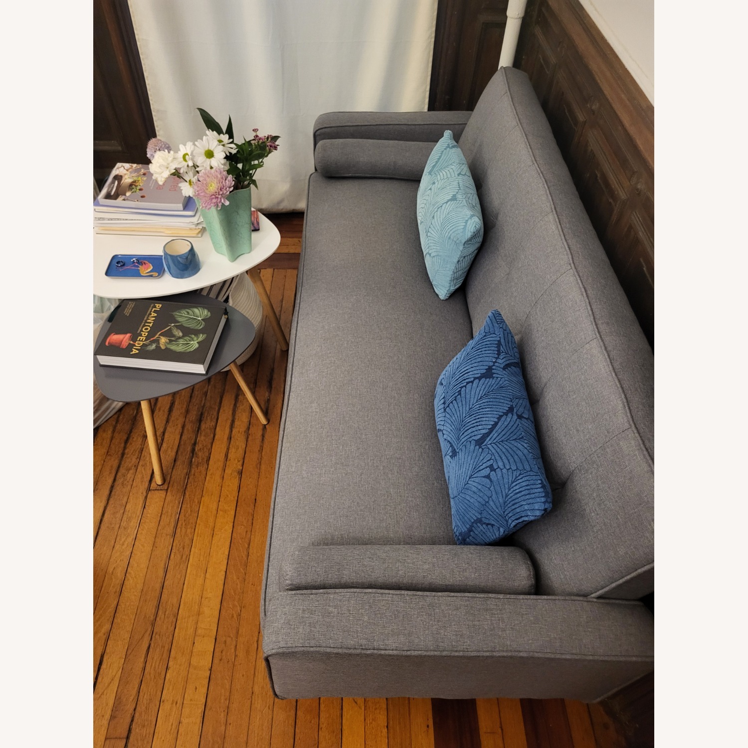 Light Gray Fabric Sleeper Sofa - image-2