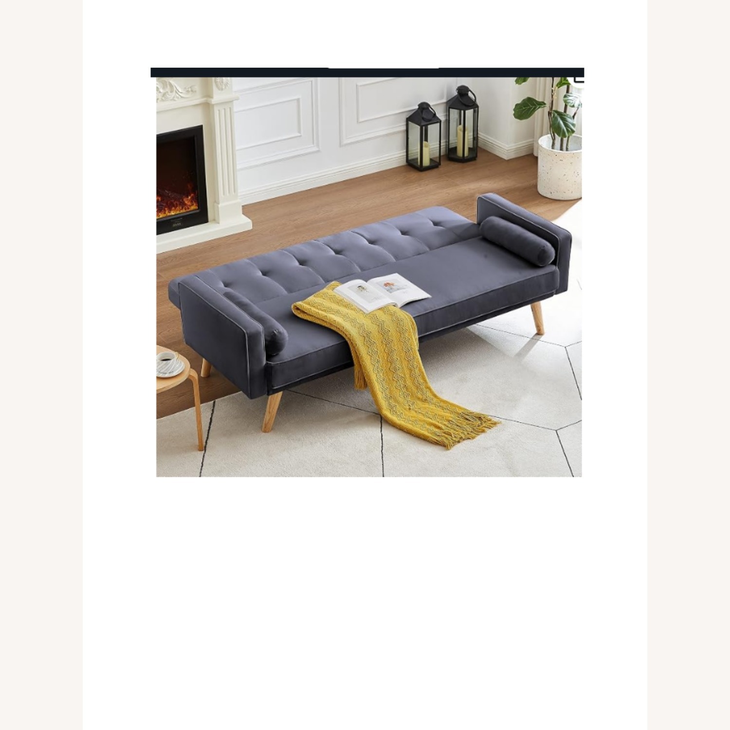 Light Gray Fabric Sleeper Sofa - image-5