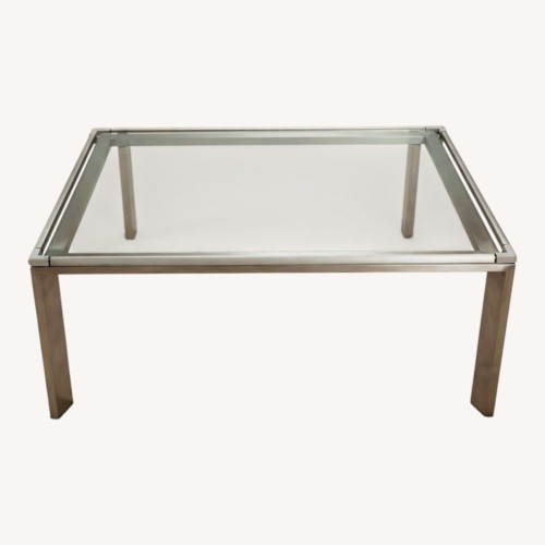 Used Room & Board Transparent Glass Coffee Table for sale on AptDeco