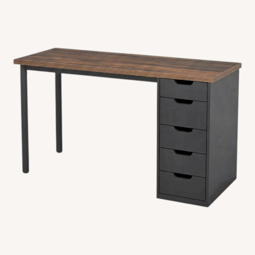 Used Wayfair Dark Brown Wood Desk for sale on AptDeco