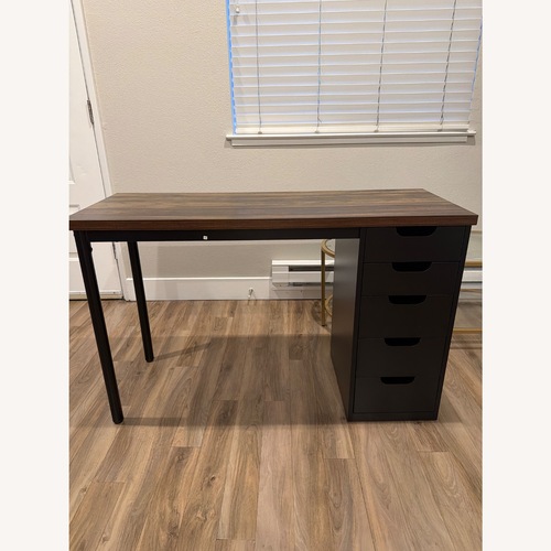 Used Wayfair Dark Brown Wood Desk for sale on AptDeco